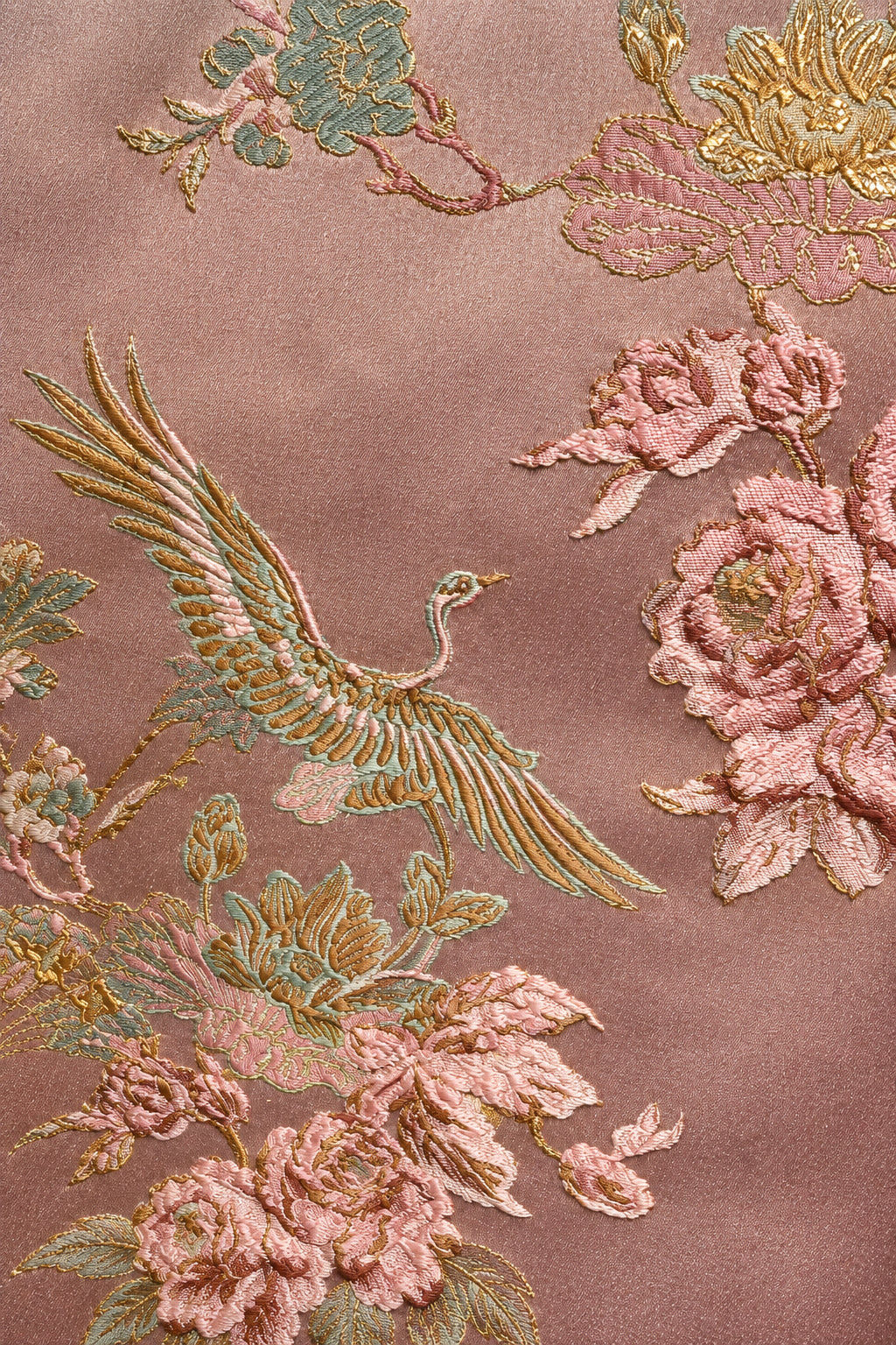 Tissu Jacquard Brodé Floral