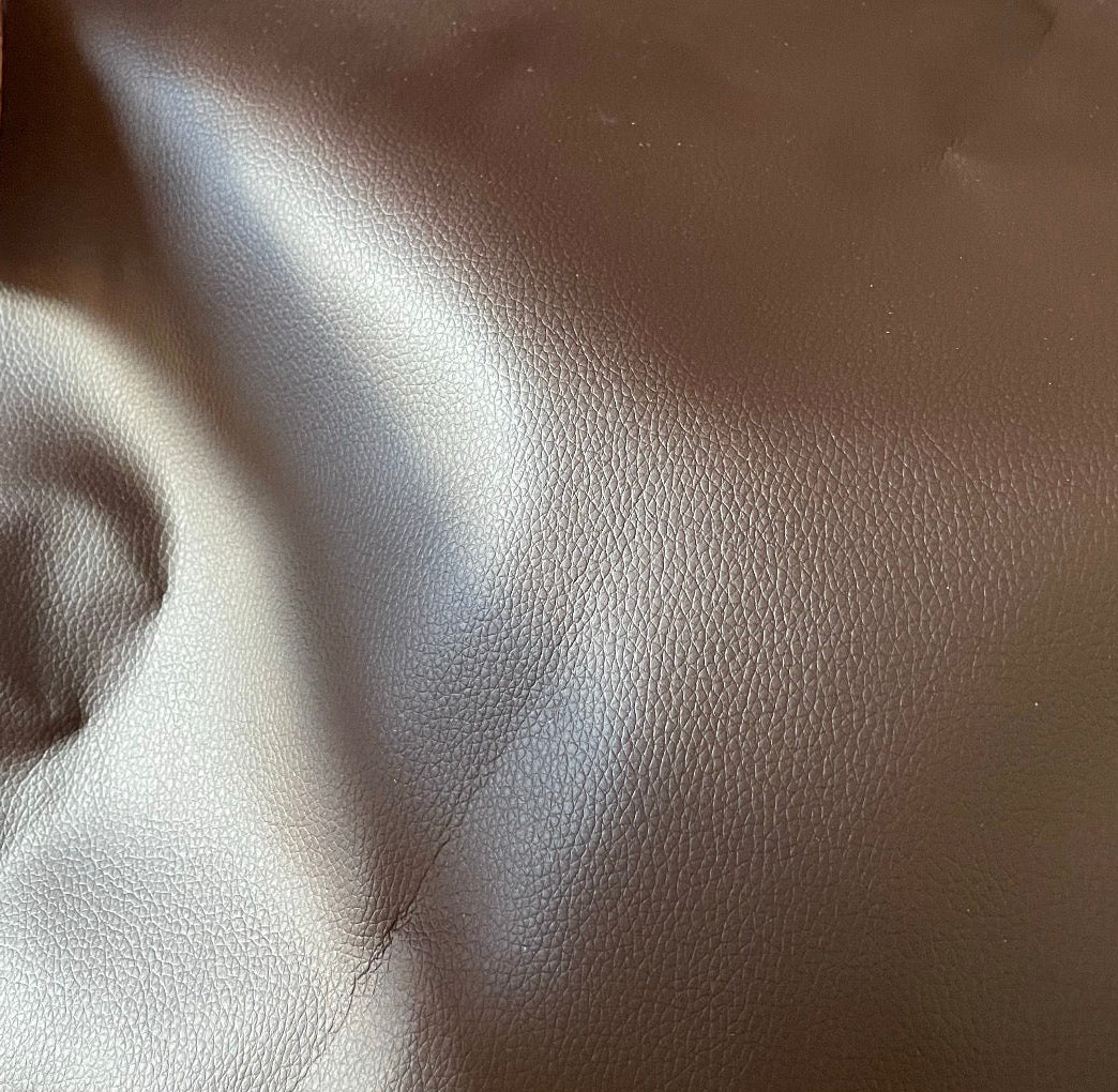 Tissu simili-cuir marron chocolat