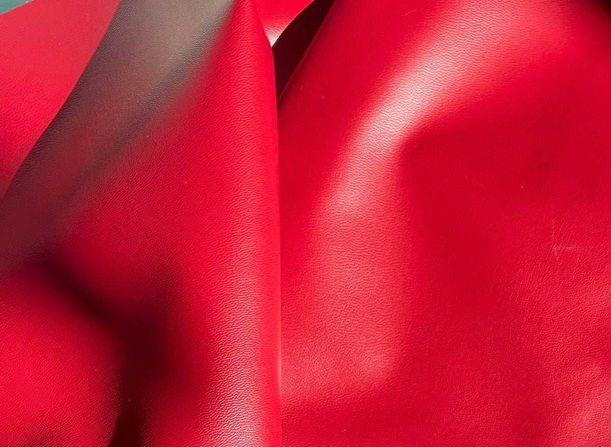 Tissu simili-cuir Rouge Royal