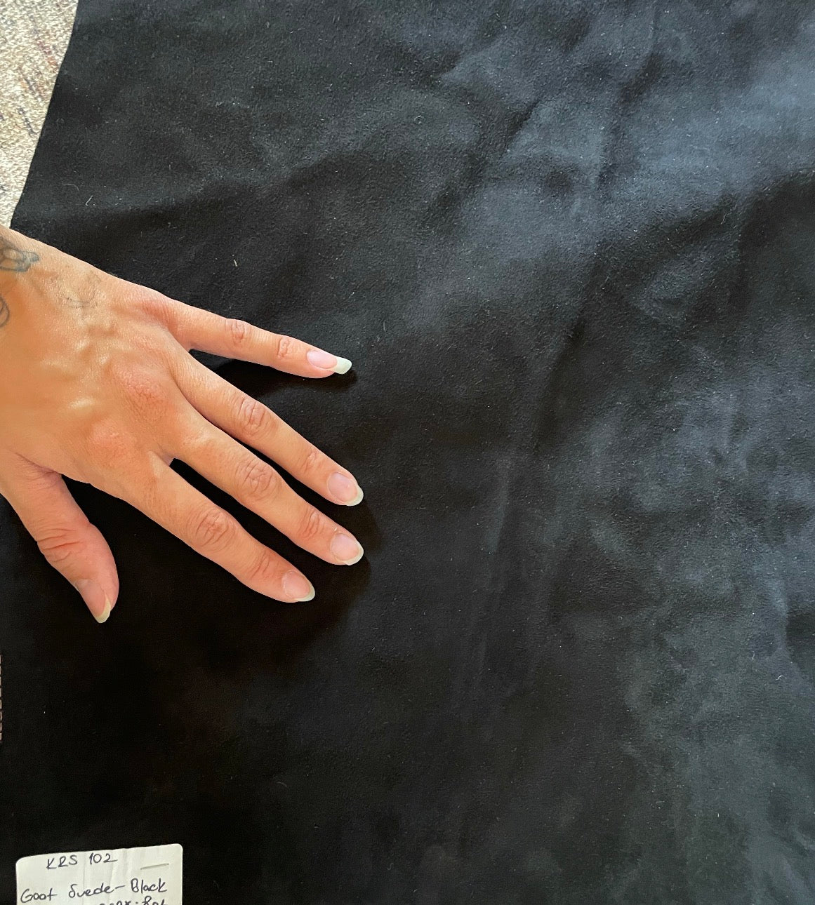 Cuir de chèvre Noir Profond