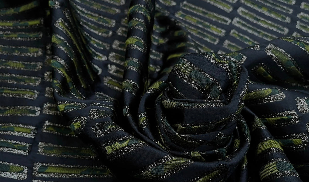 Tissu Jacquard Chic Géométrique